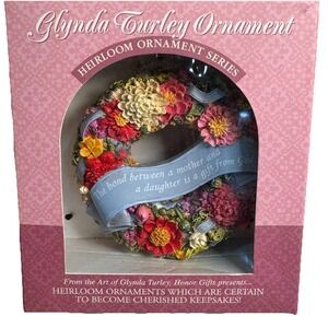 Glynda Turley Ornament Heirloom Ornament Series - Floral Wreath Gift for Mom